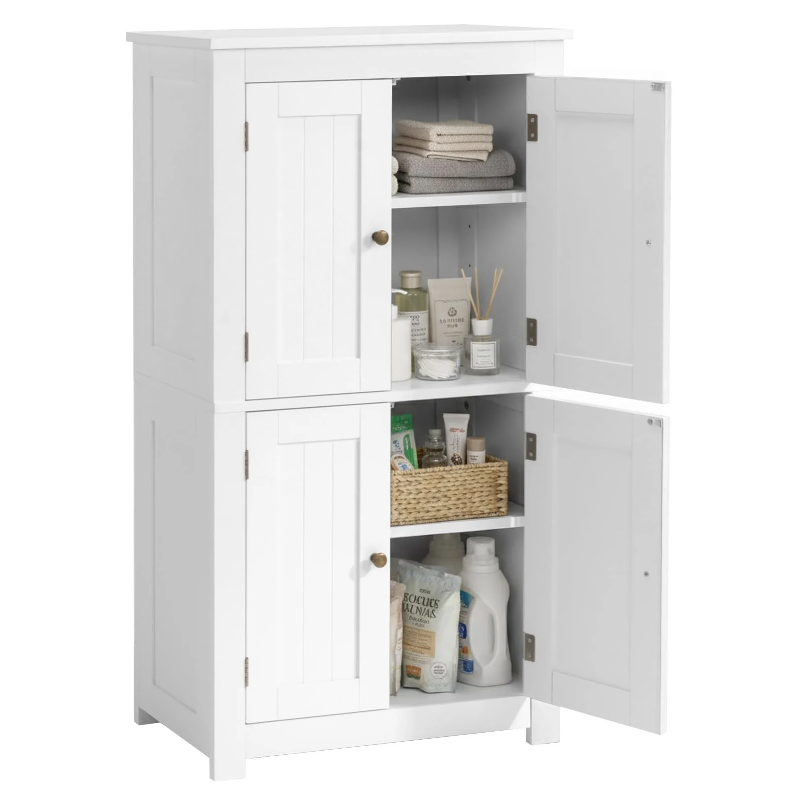 Karl Home Floor Storage Cabinet with Four Doors