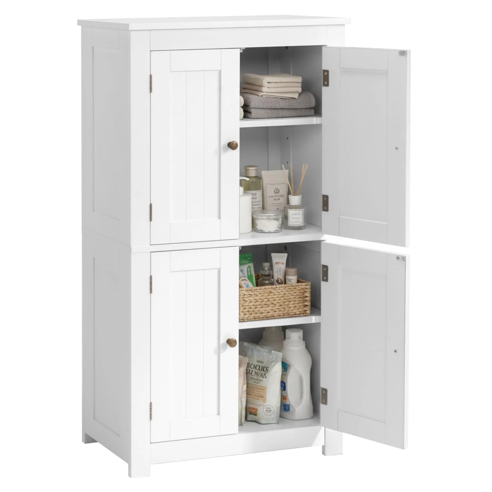 Karl Home Thin Floor Cabinet with Four Doors