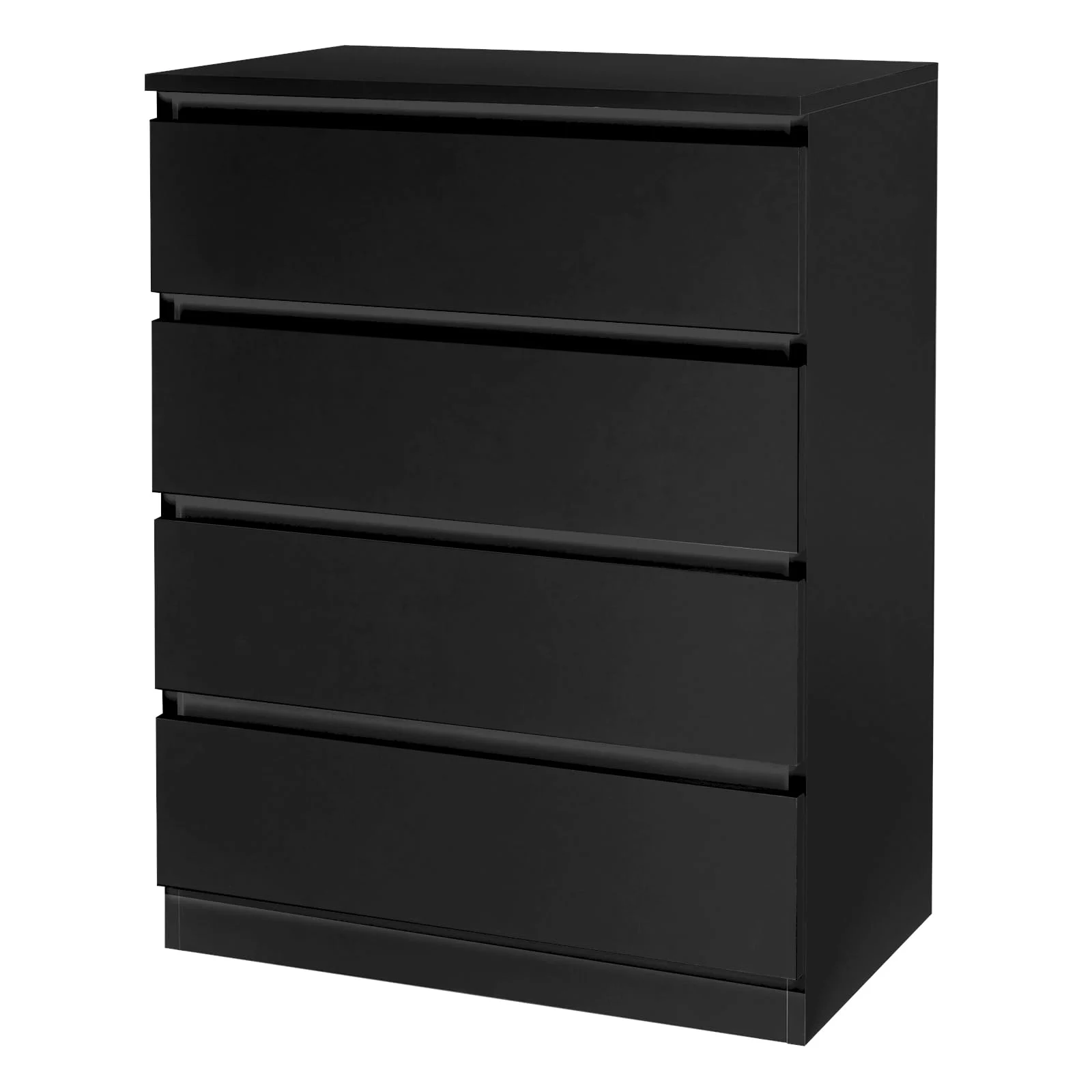 Karl Home Four-Drawer Dresser with Cut-Out Handles in Black