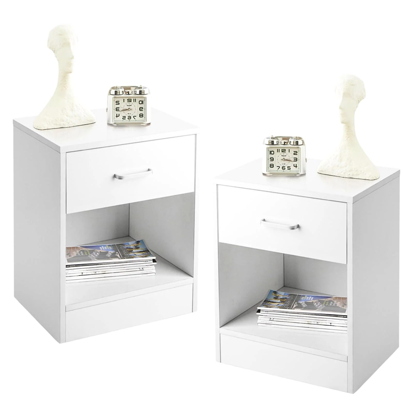 Karl Home Wood Nightstands, Set of 2