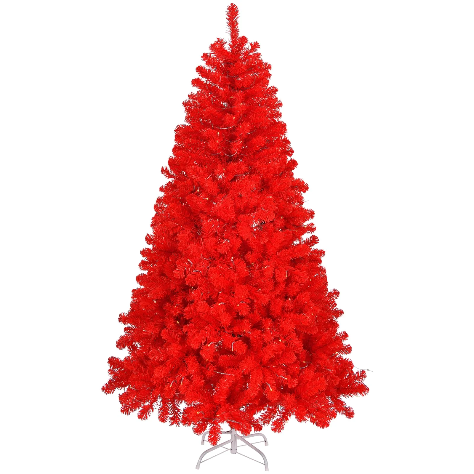 Karl Home Classic Spruce Christmas Tree in Red, 6 Feet
