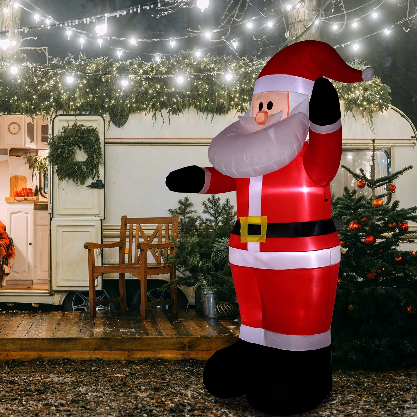 Karl Home Inflatable Santa, 8 Feet in a room