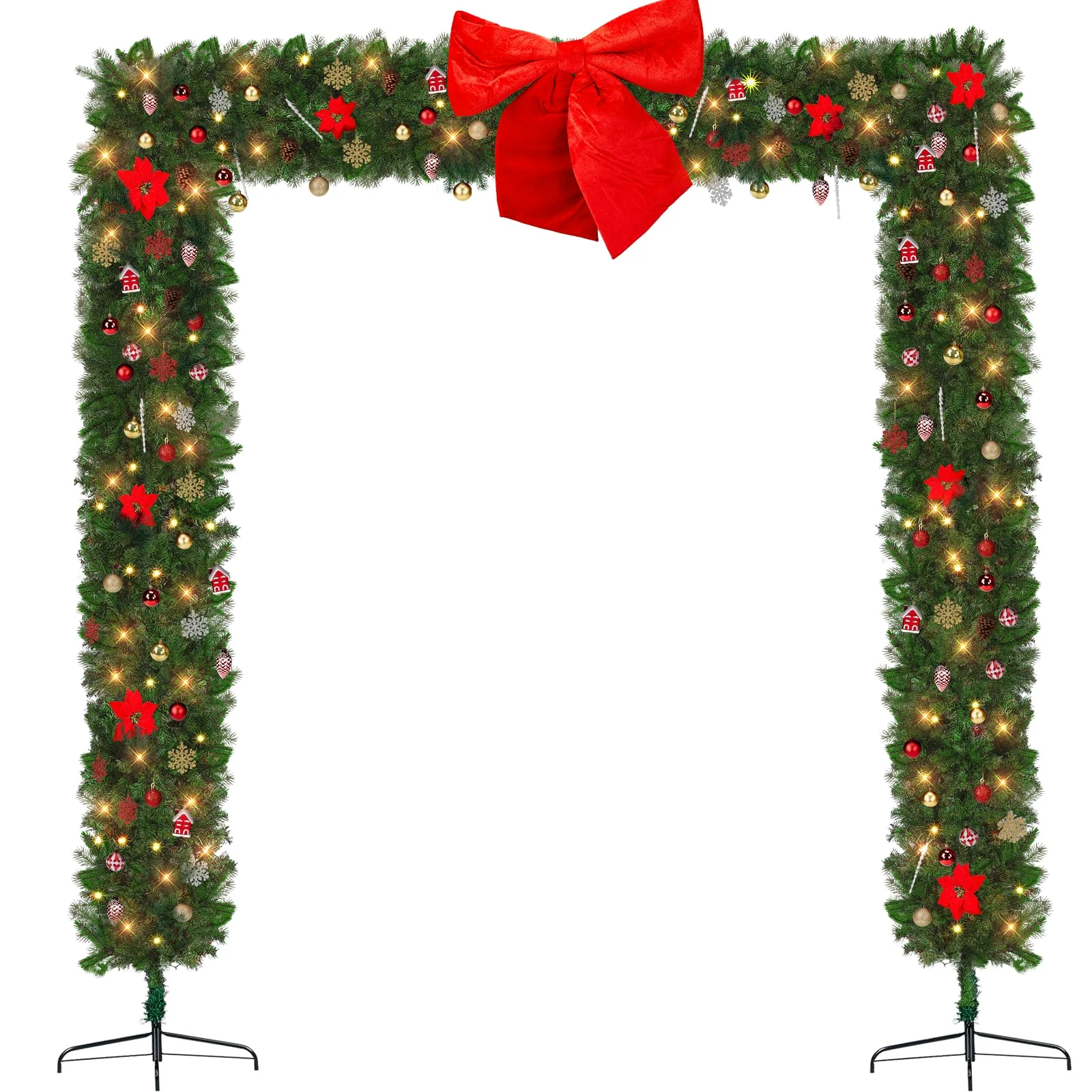 Karl Home Christmas Garland Arch, Flat Top