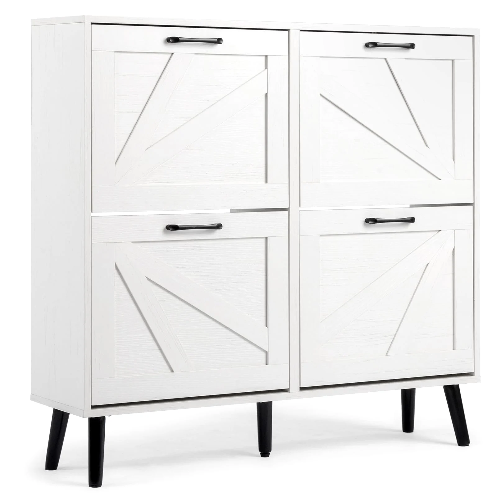 Karl Home Shoe Cabinet with Four Tilt-Out Bins