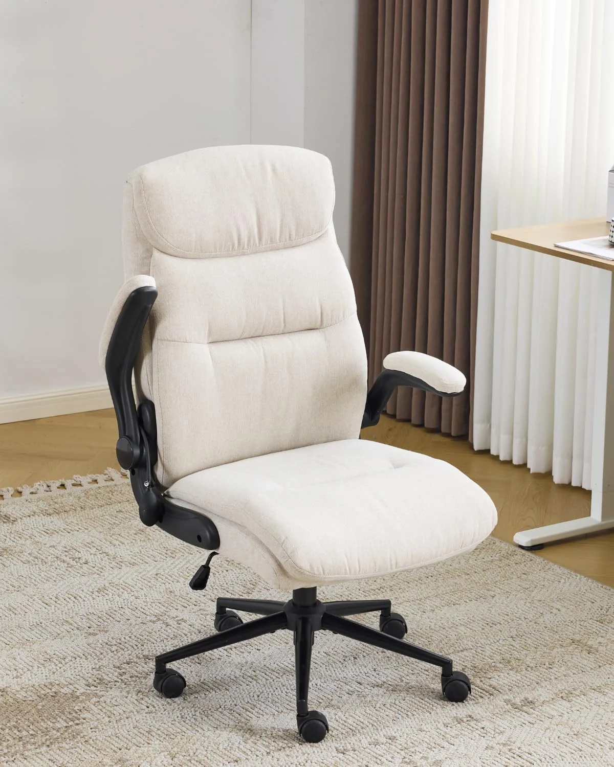 Karl Home High Back Office Chair with Inflatable Lumbar in a room
