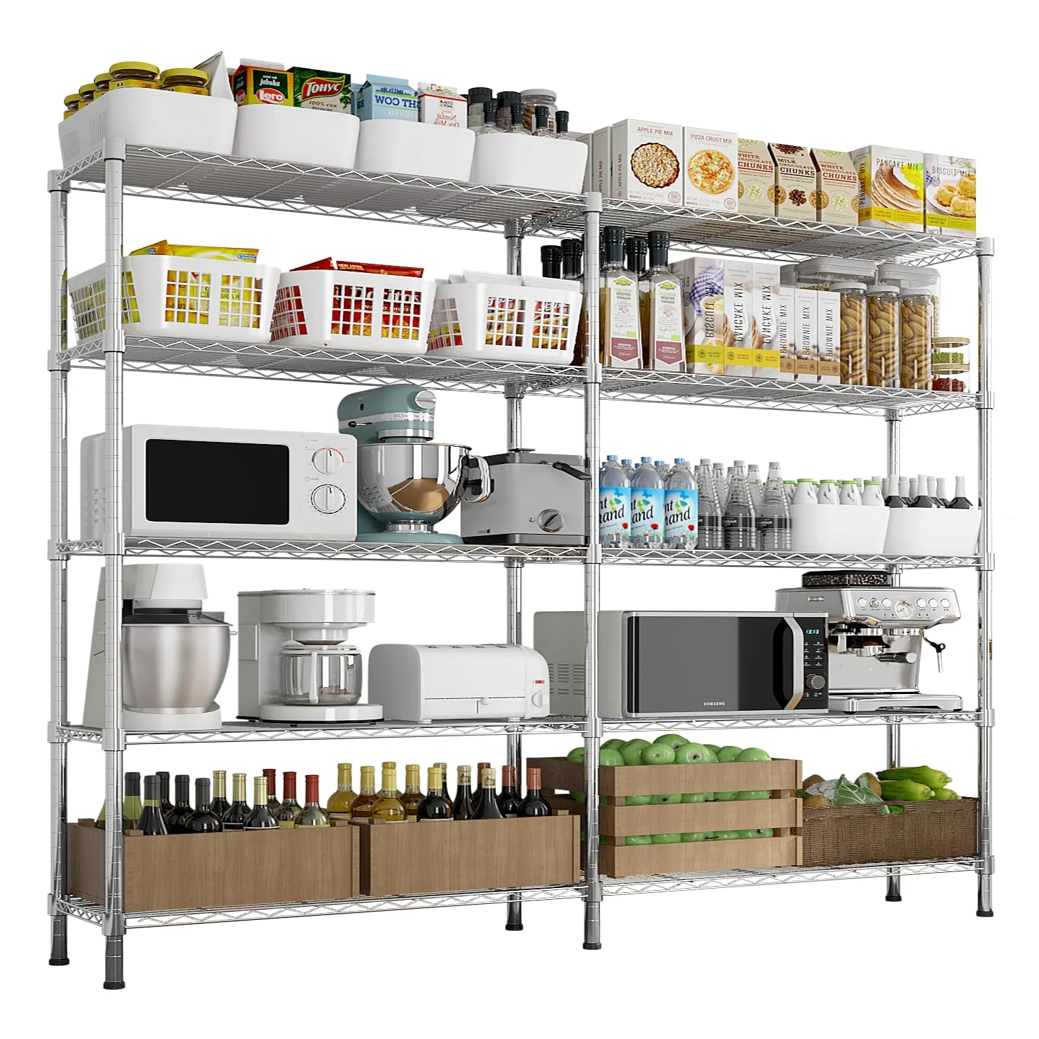 Karl Home Adjustable Garage Shelving in Silver