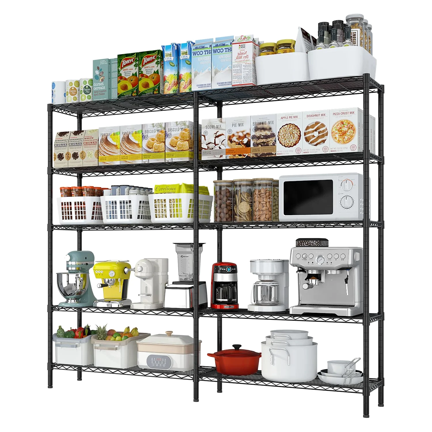 Karl Home Five-Tier Garage Shelving in Black