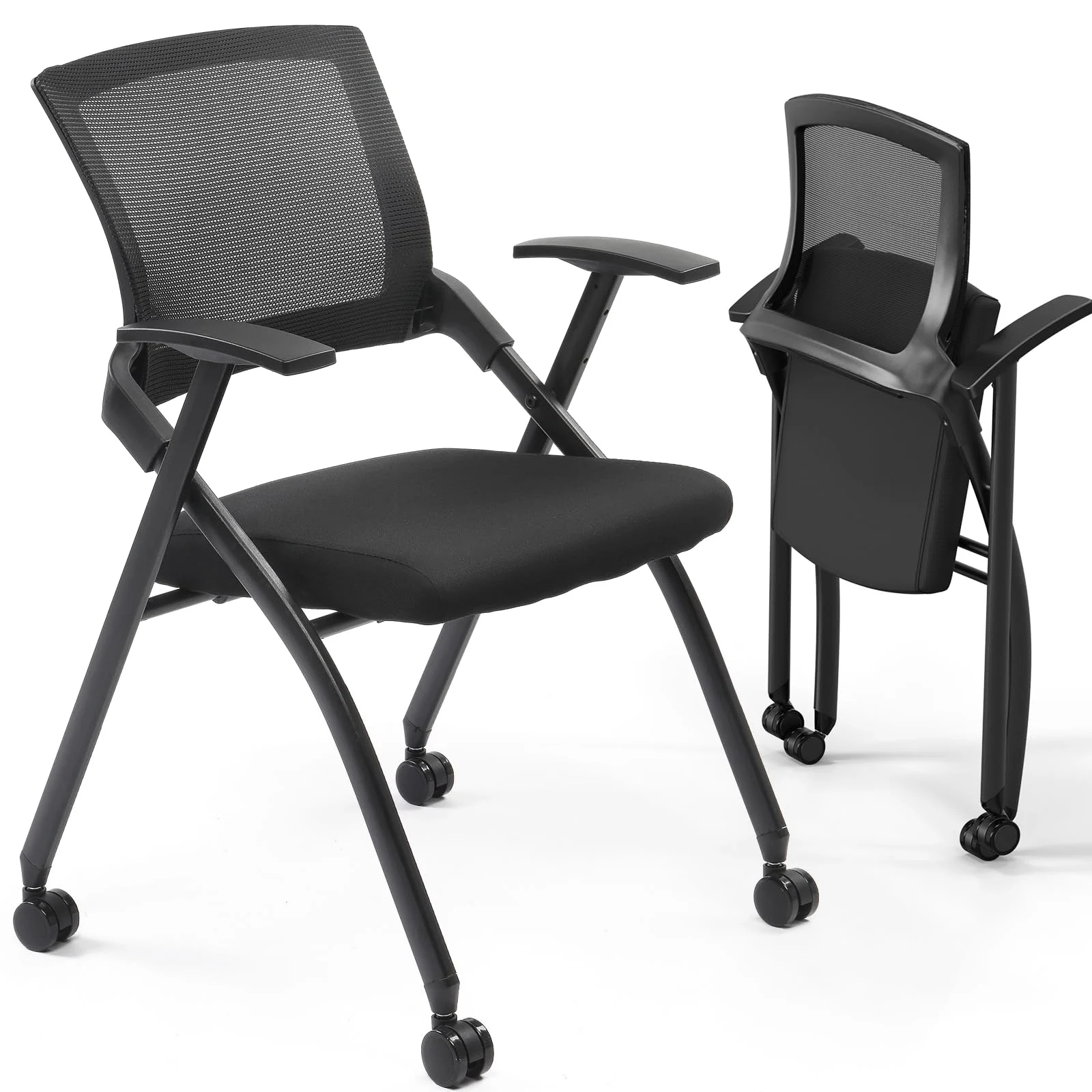 Karl Home Folding Ergonomic Office Chairs, 2 Pack