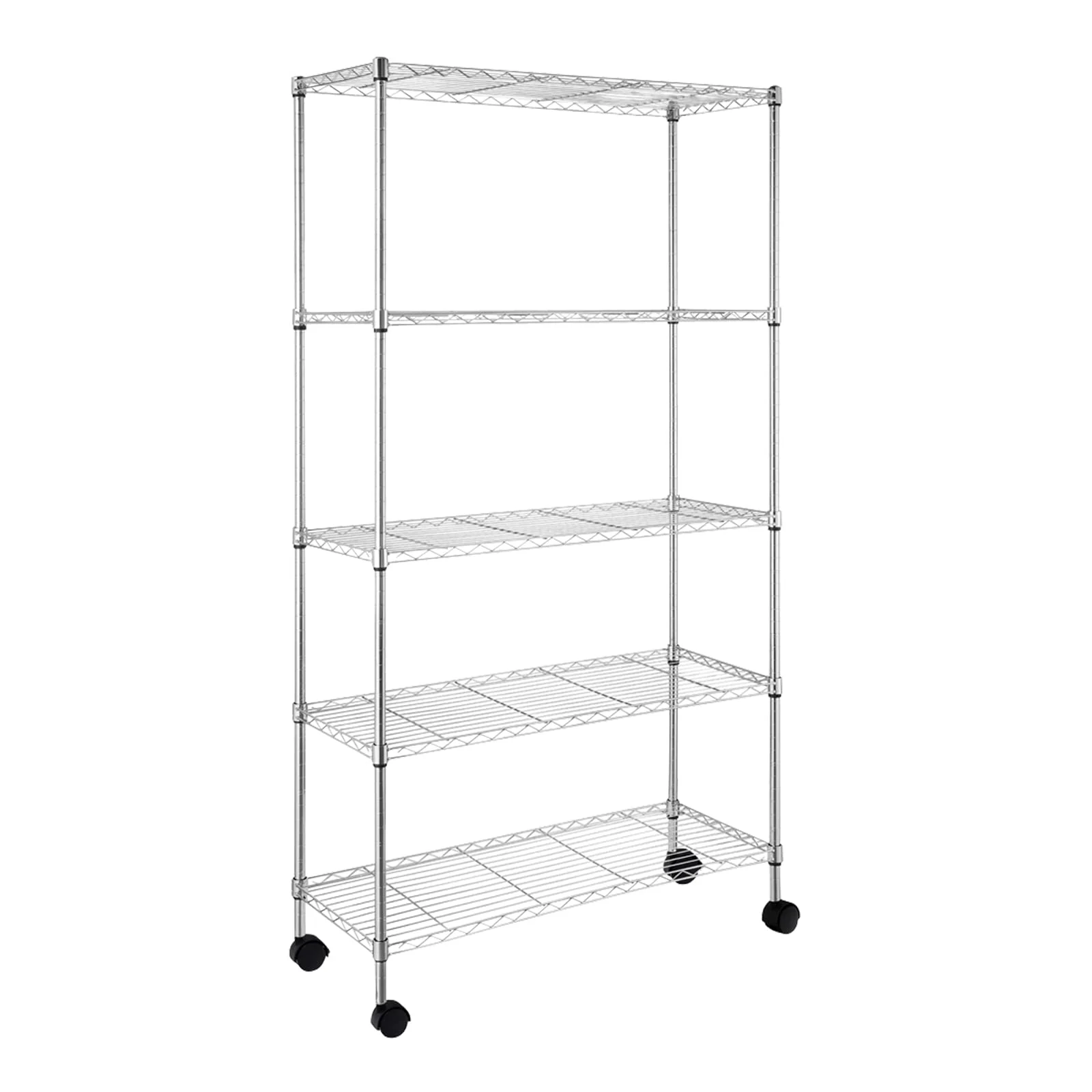 Karl Home Five-Tier Wire Shelving on Wheels