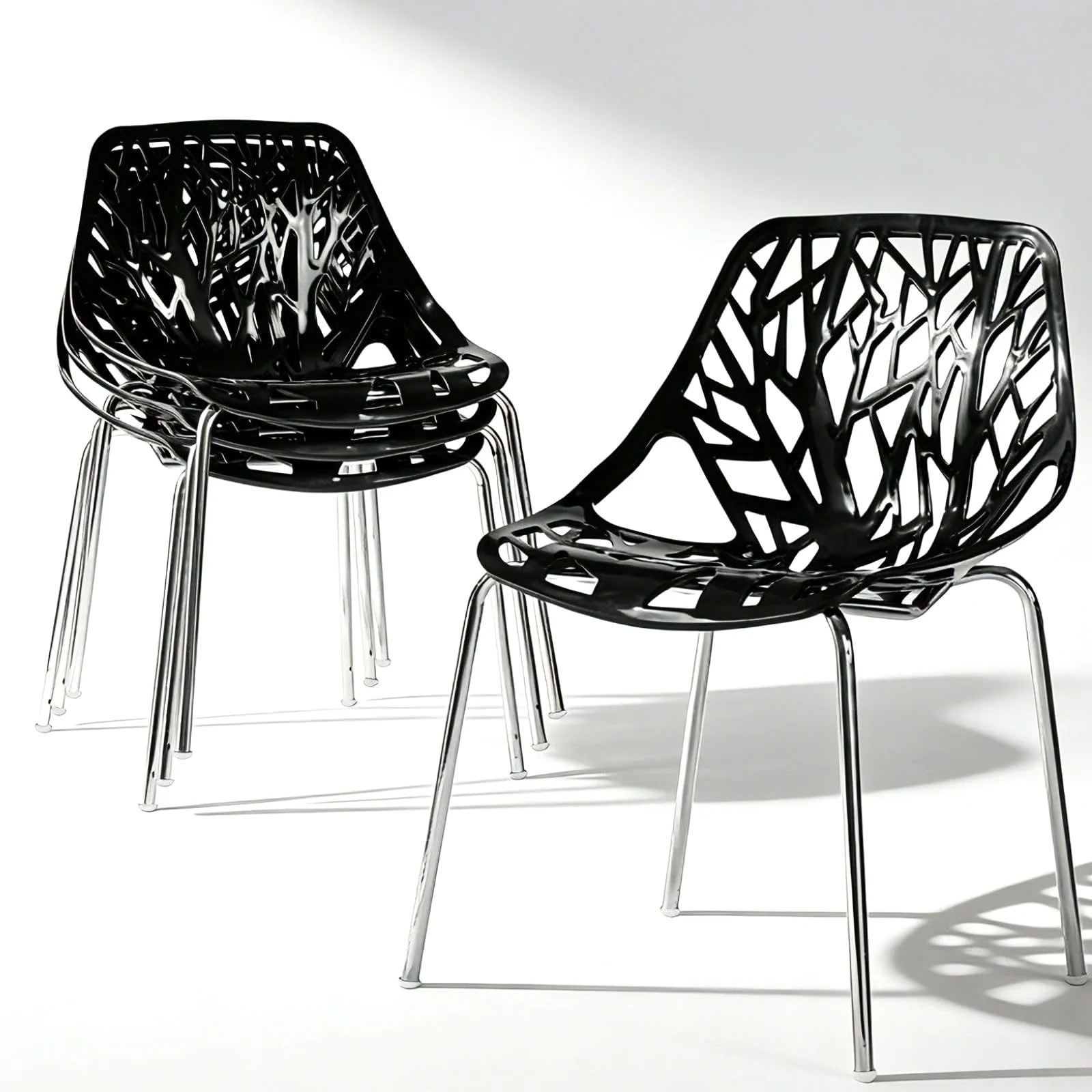 Karl Home Stackable Dining Chairs, Set of 4 in a room