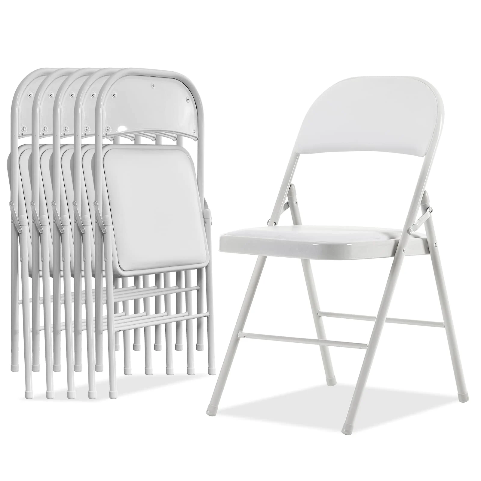 Karl Home Padded Folding Chairs, 6 Pack