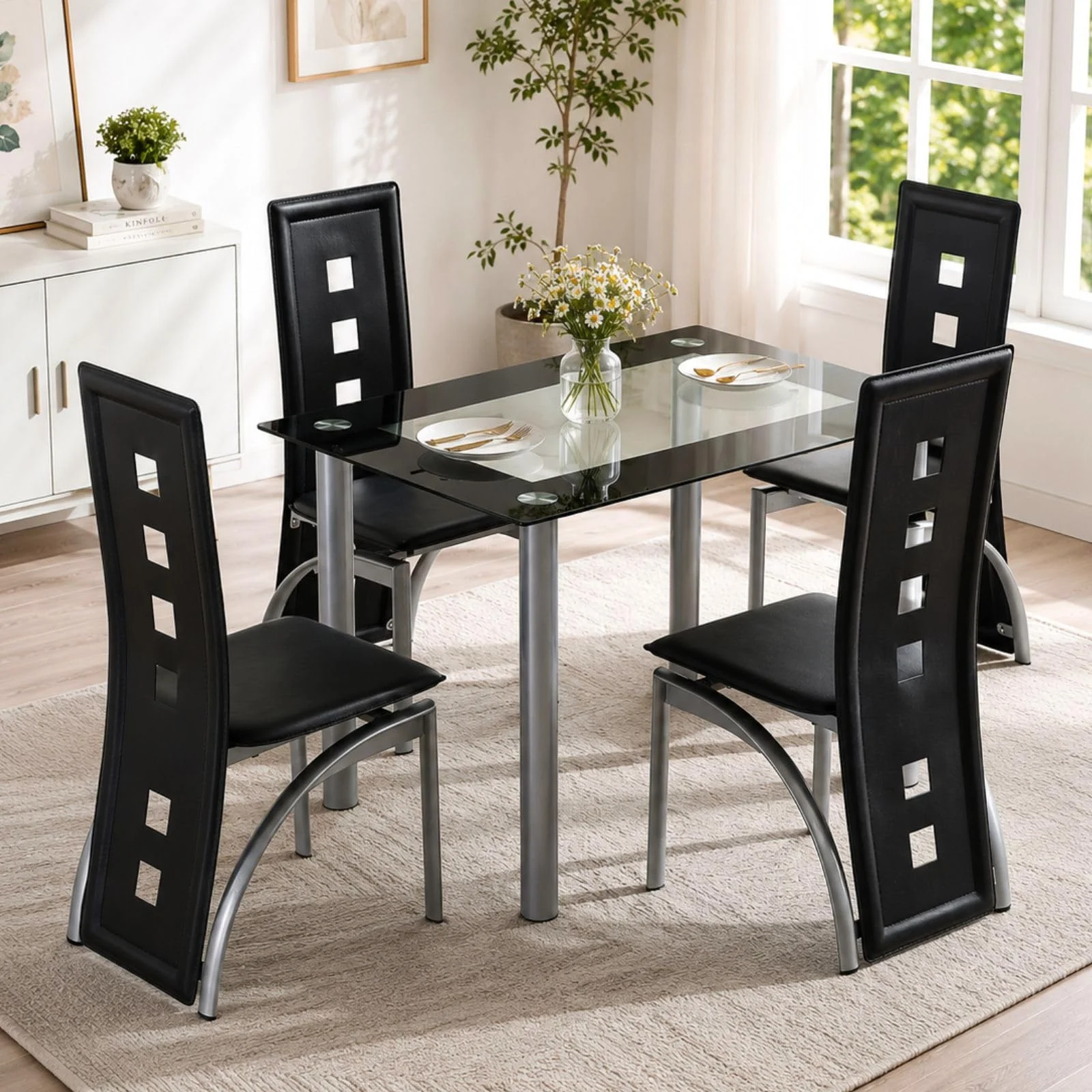 Karl Home Five-Piece Dining Set in a room