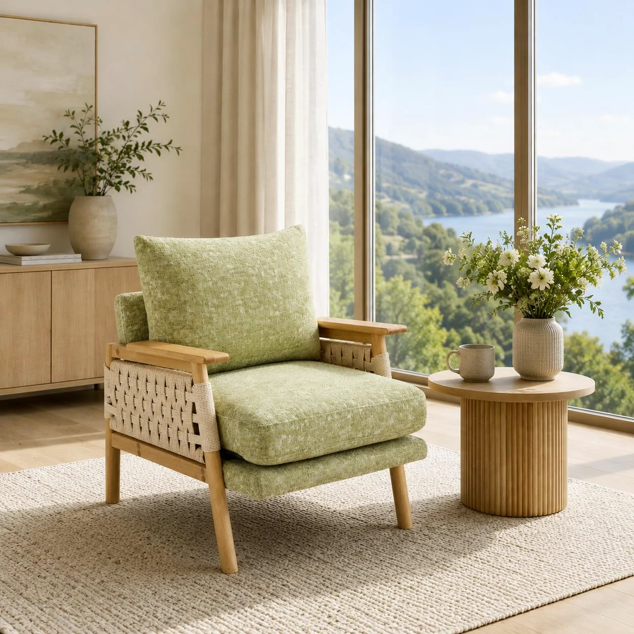 Karl Home Mid-Century Accent Chair, 31 Inch in a room