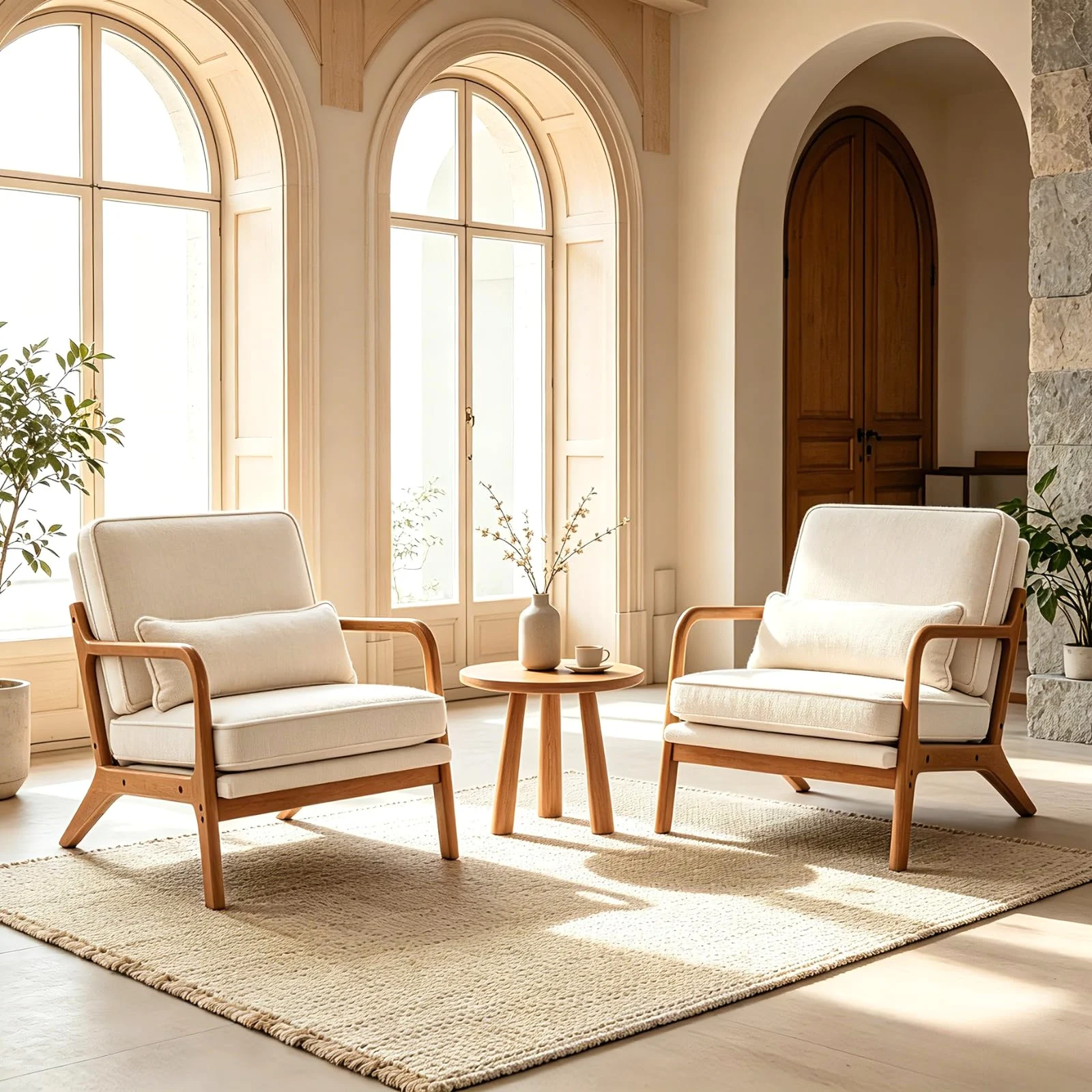 Karl Home Mid-Century Reading Chairs, Set of 2 in a room
