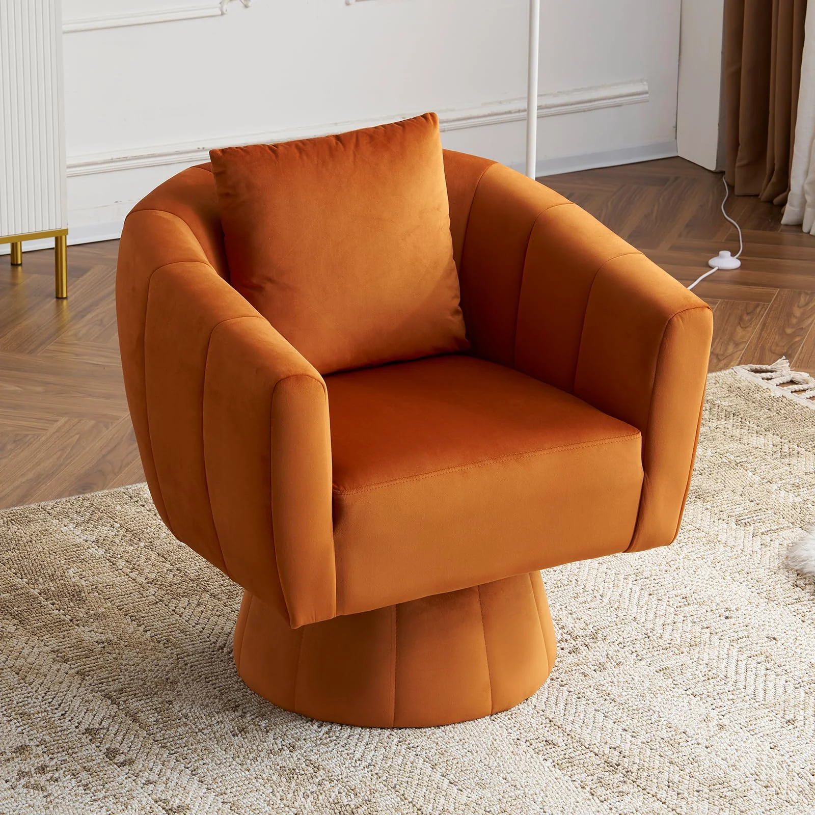 Karl Home Velvet Swivel Accent Chair in a room