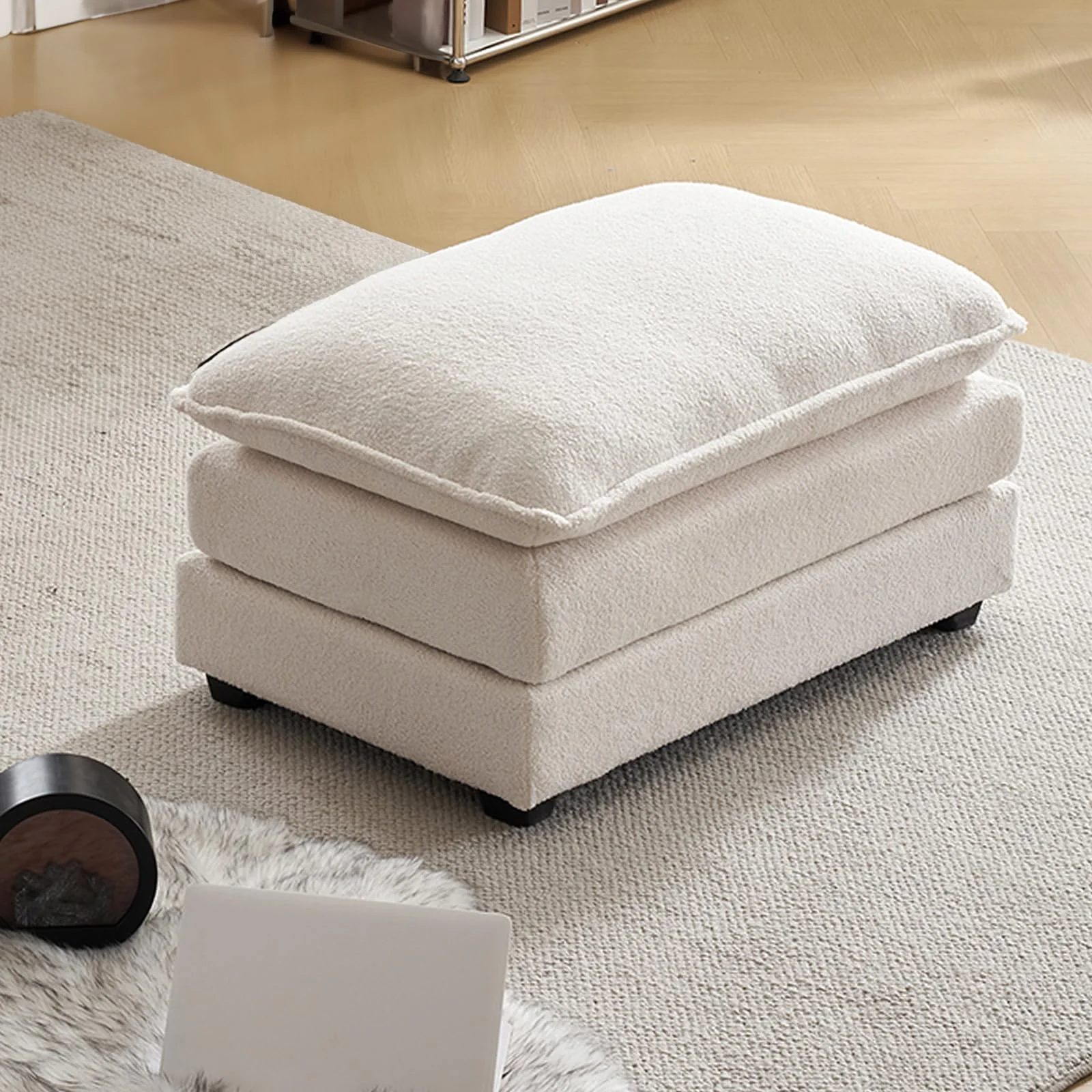 Karl Home Sectional Ottoman Module in a room