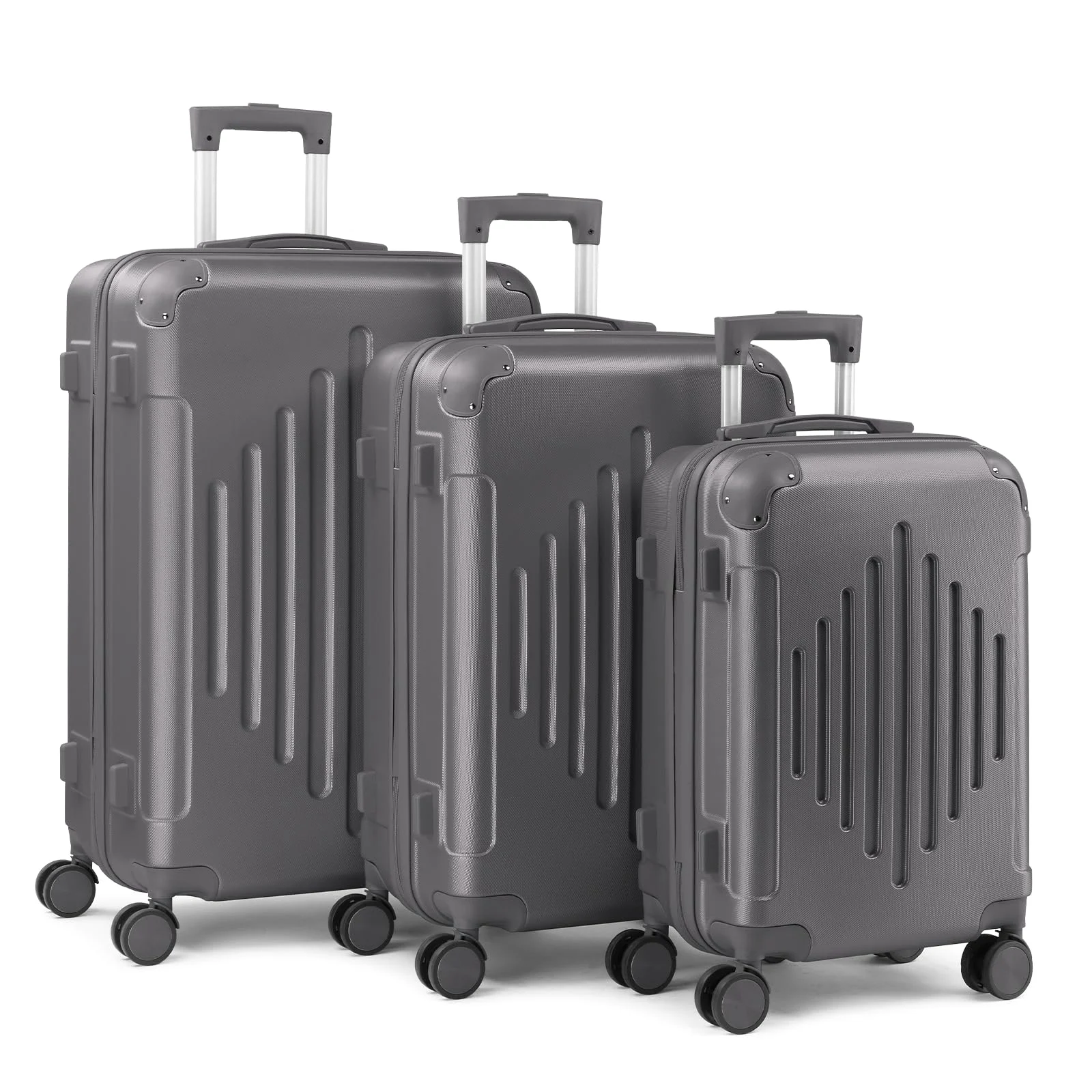 Karl Home Hardside Luggage Set with TSA Locks, Three Pieces
